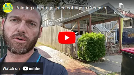 Painting a heritage-listed cottage in Greenslopes Brisbane
