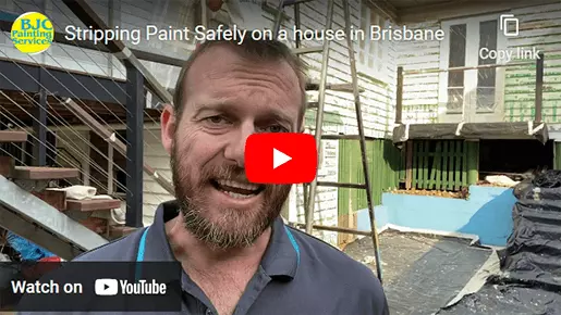 Stripping Paint Safely on a house in Brisbane
