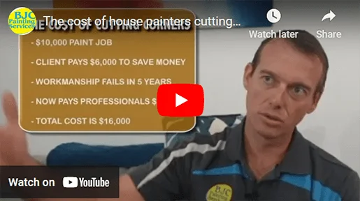 The cost of house painters cutting corners