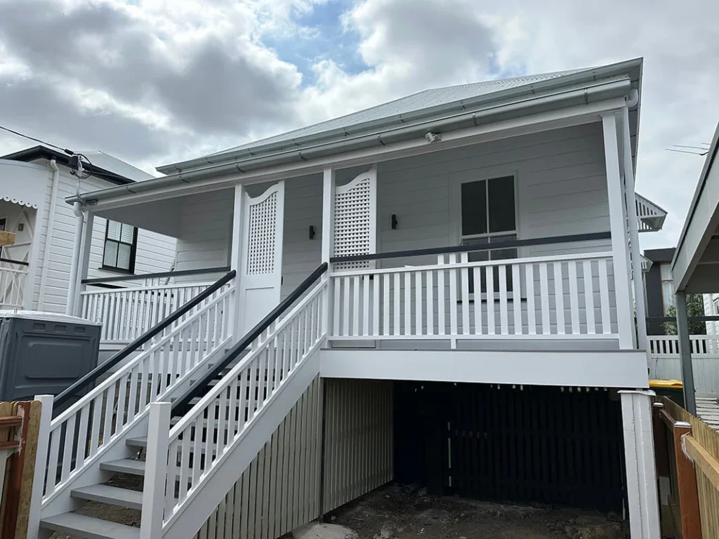 Queenslander home exterior house painting completed job